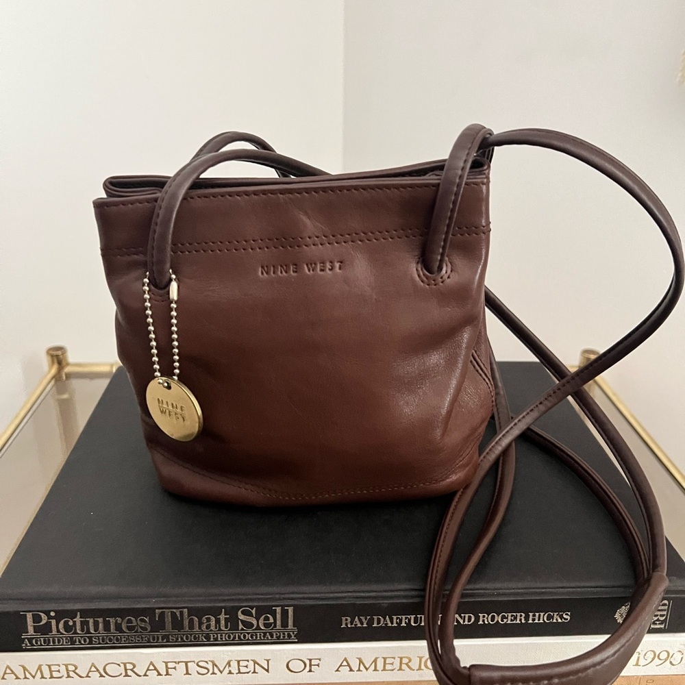 Vintage 90s Nine West Brown Crossbody Bag
